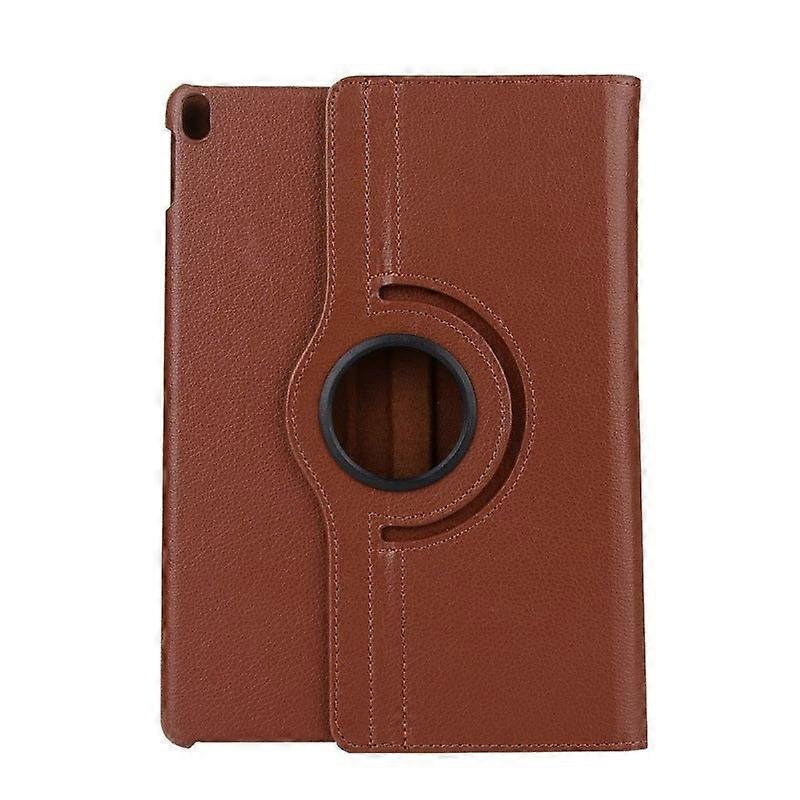 Stylish Case For Ipad 2020 10.2 Brown Litchi Texture Rotating Leather