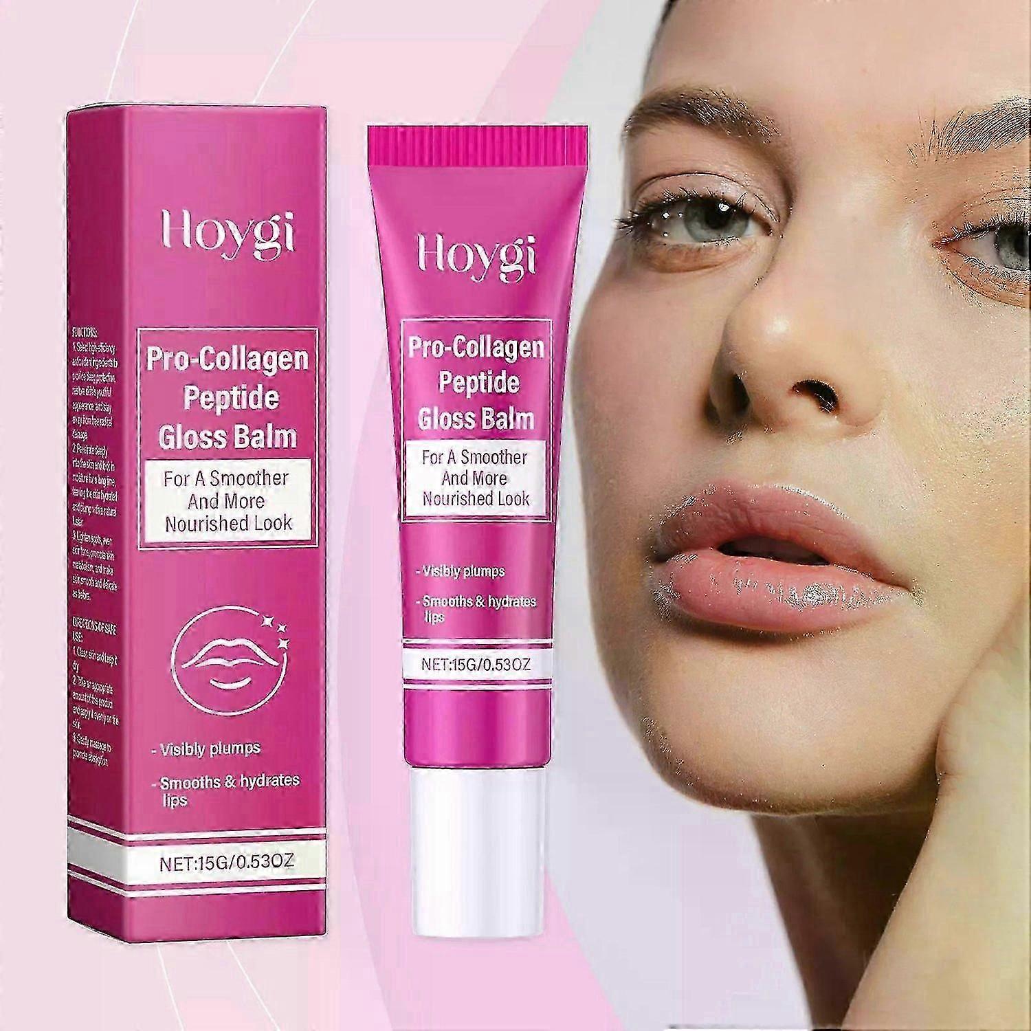 Pro-Collagen Peptide Lip Gloss Balm, Plumping and Hydrating Lip, Hydrates & Smooths Lips, Sheer & Gl