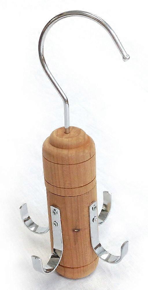 Natural Cedar Belt Hanger for Closet with Odor Elimination and SpaceSaving Design