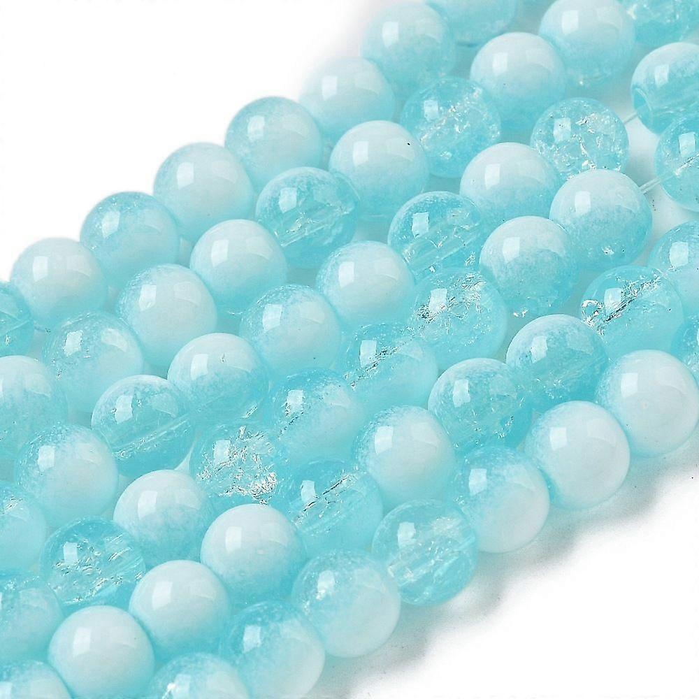 Glass Beads Rondelle Turquoise 6mm