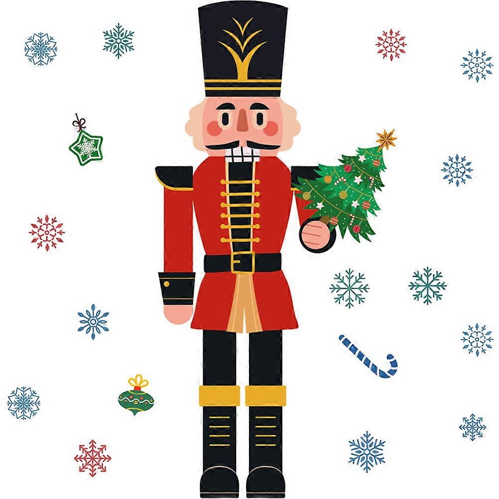 Christmas Nutcracker Window Cling for Decoration Assorted Color PVC