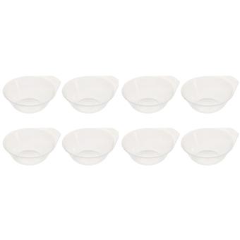 8Pcs Arc Design Soup Bowls Outdoor Use General Users Compact Food-grade PP Material