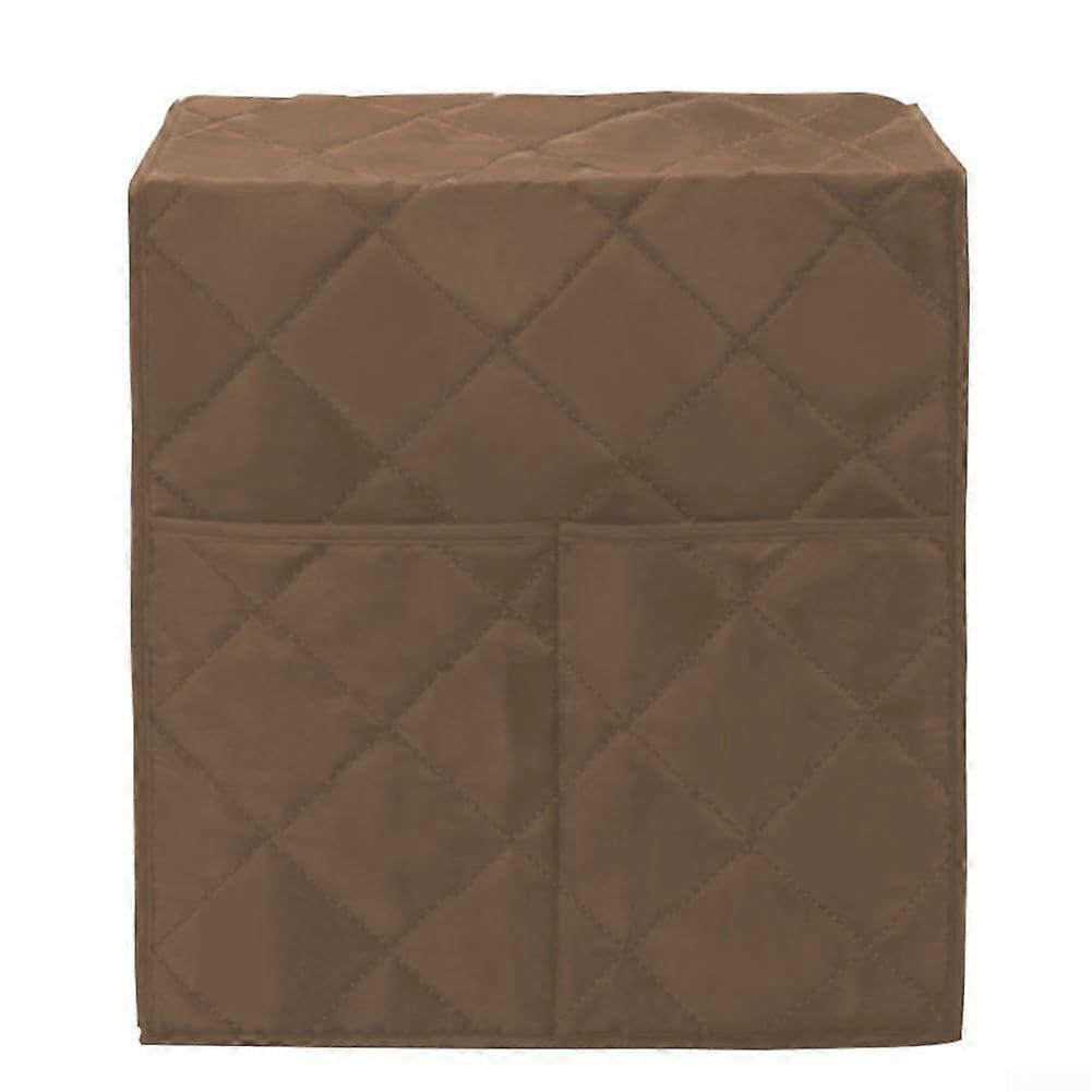 Coffee Machine Cover with Storage Bag, Washable Brown Fabric Protective Dust Shield