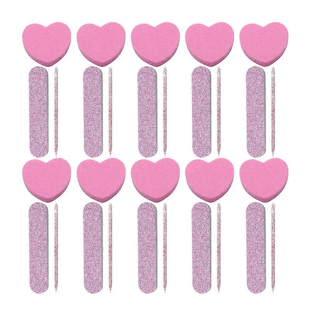 Manicure File Nail Buffer Blocks for Polishing 20Sets Nail Tools