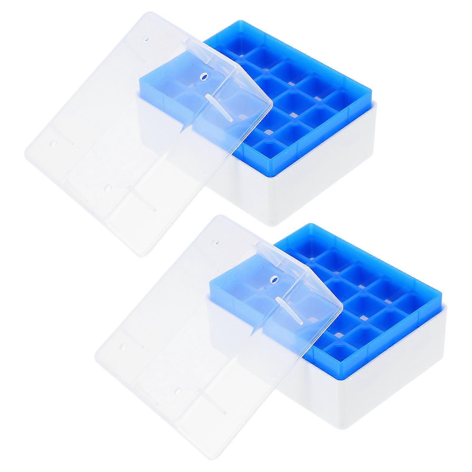 PP Plastic Lab Tube Rack Freezer Storage Organizer for Sample 2Pcs