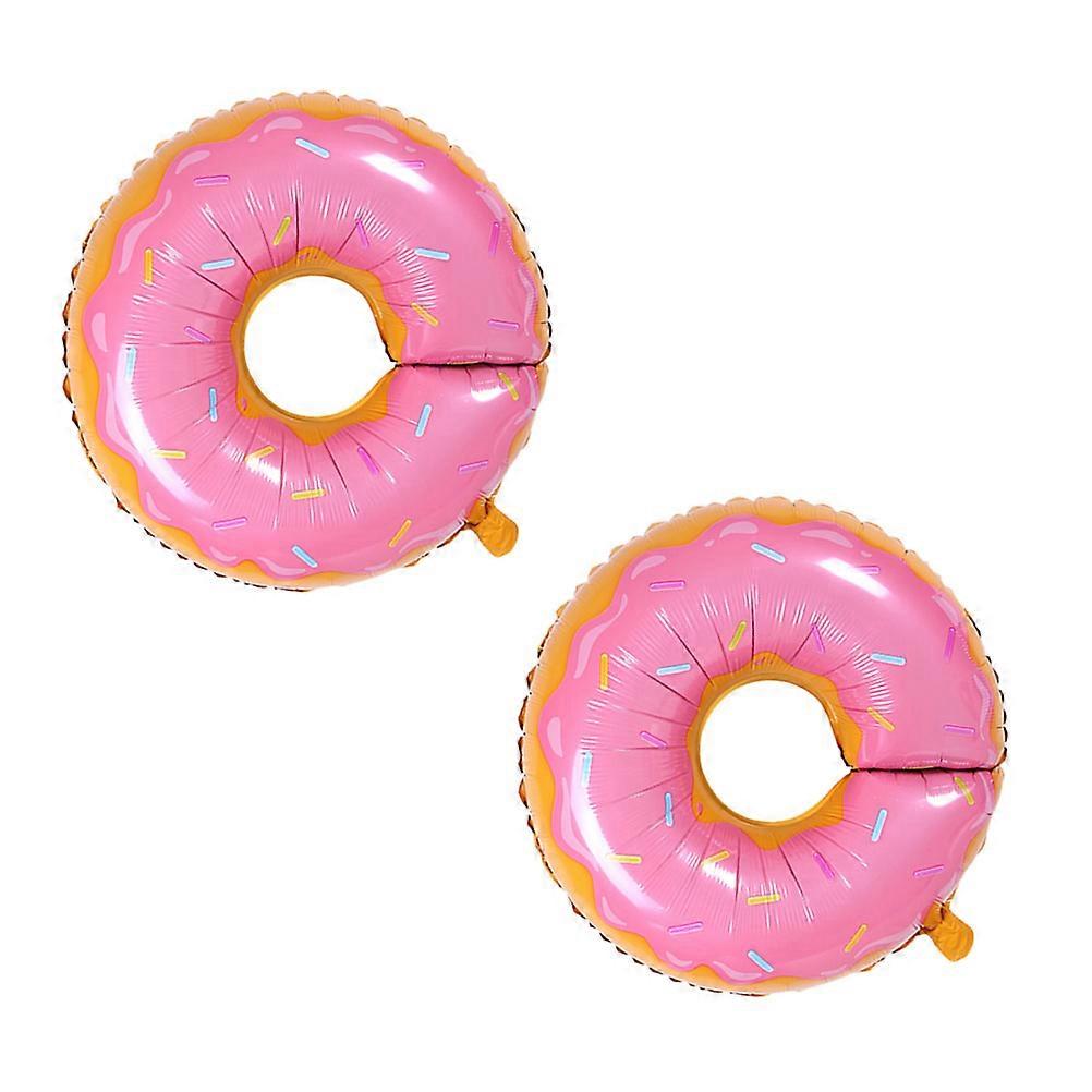Photo Props Pink Doughnut Foil Balloons 2Pcs
