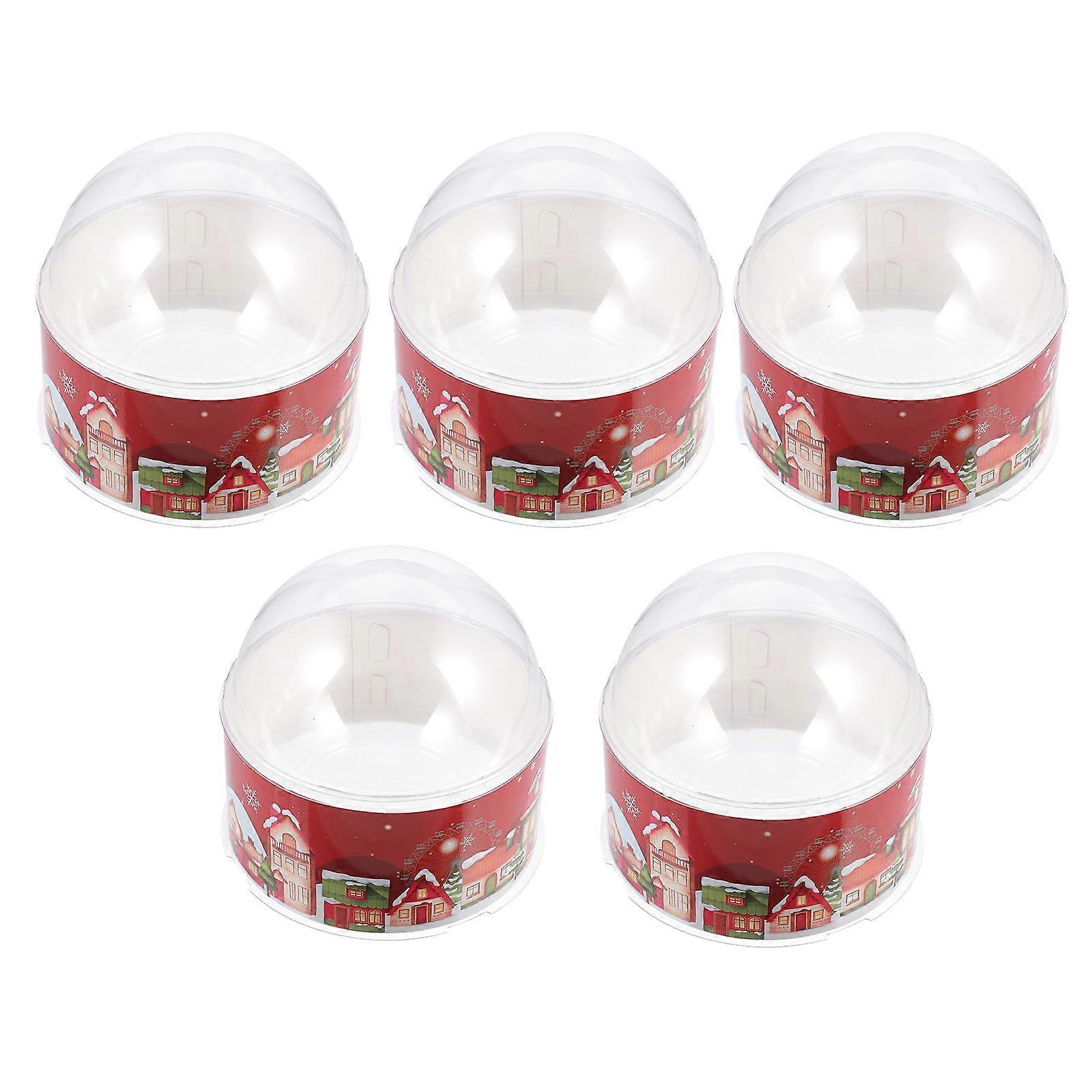 Red Mousse Packaging Boxes for Storage Use with 5Sets Food Dessert Boxes