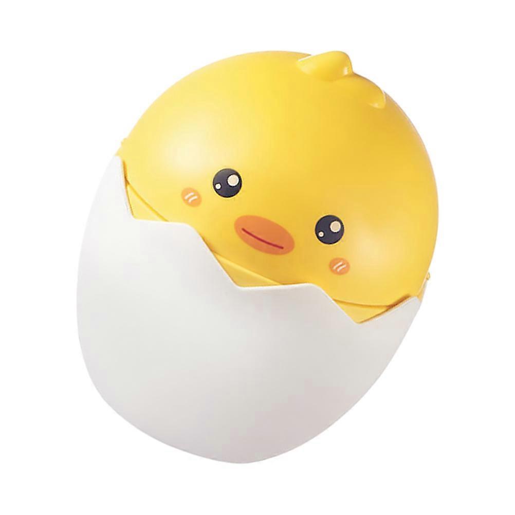 Tiny Trash Bin Desktop Garbage Can Cartoon Trash Can with Flipping Lid