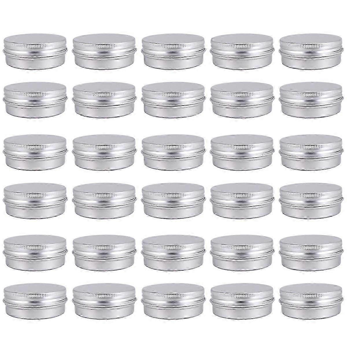 30 Pack Screw Top Lip Balm Tins Containers Lids (1oz)
