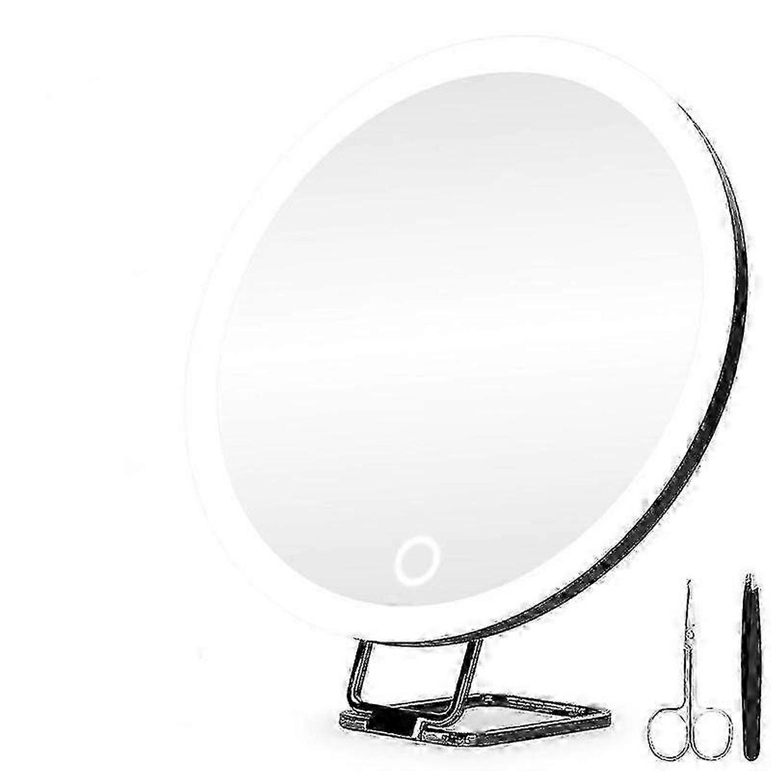 Makeup mirror with 30X magnification for precise eyebrow shaping
