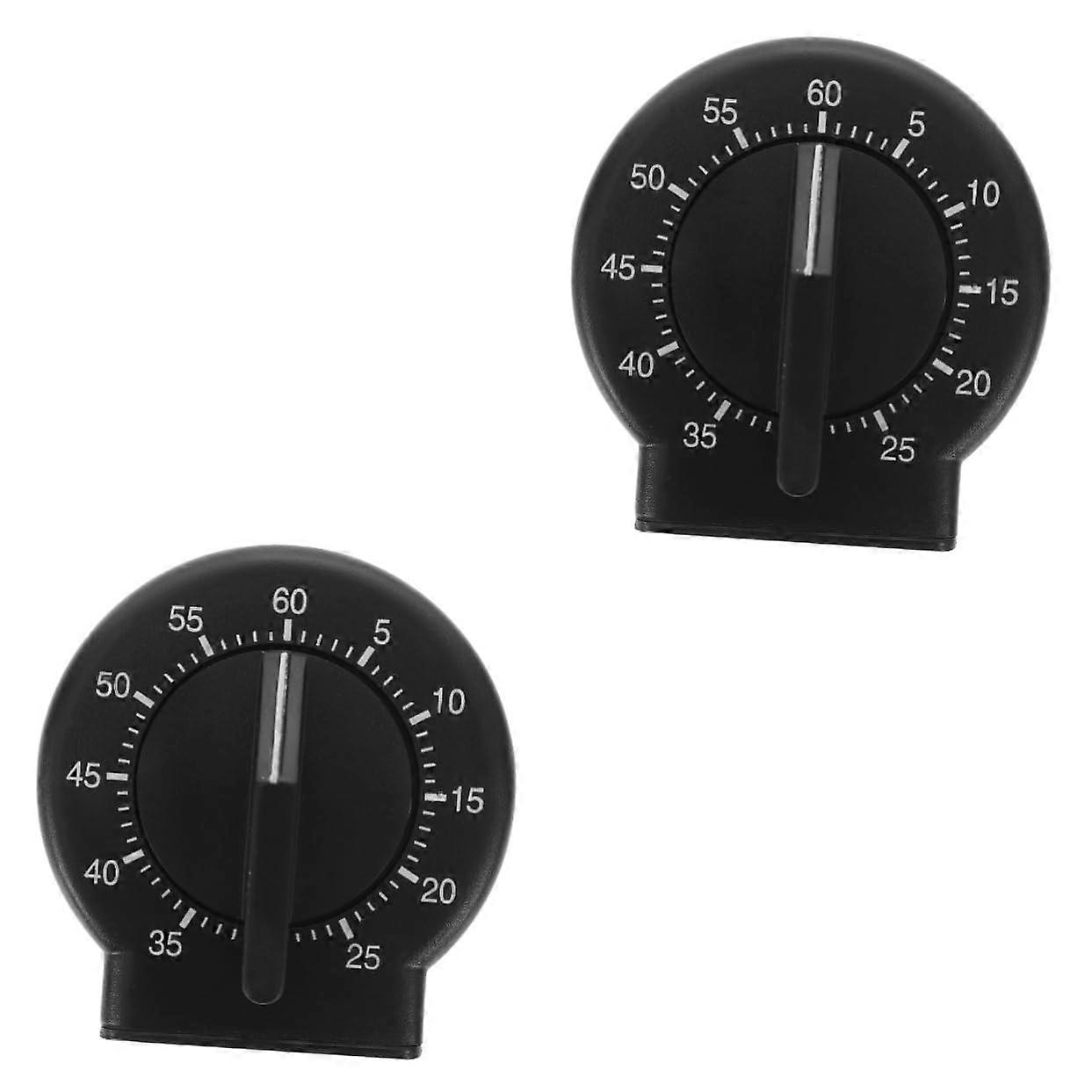 2pcs Mechanical Kitchen Timer 60Minute Cooking and Baking Reminder Compact Lightweight for All Ages