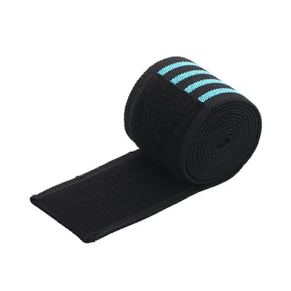 Adjustable Elastic Knee Support Wrap for Weightlifting Squats Sports Compression Strap Blue