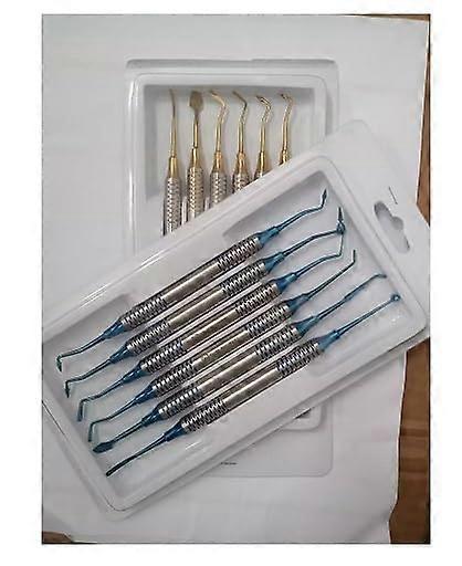 Dental Composite Resin Spatula Set, 6Piece Ergonomic Restoration Tools for Precise Placement, 2 Sets