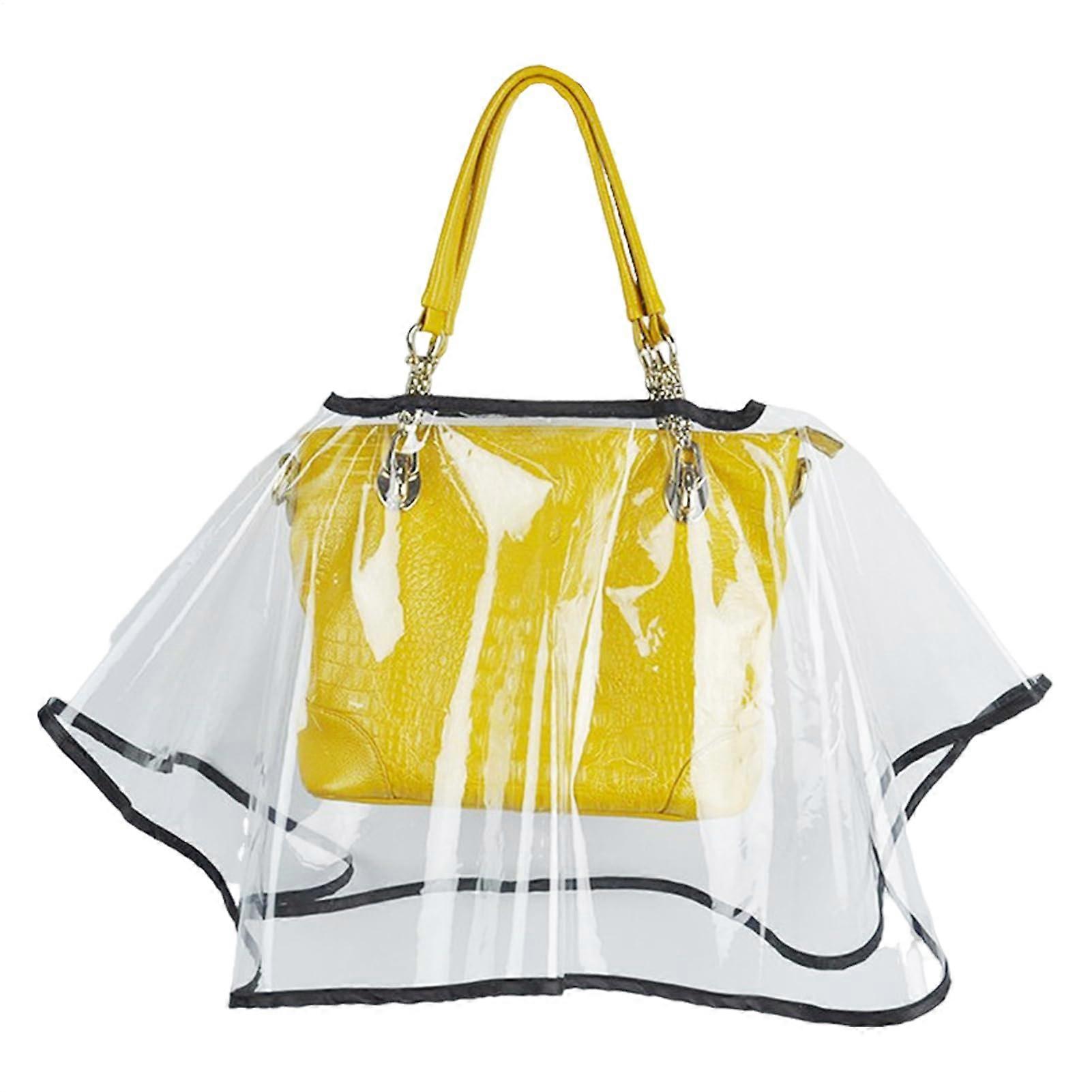 Handbag Rain Cover Waterproof EVA Protector Clear Dustproof Foldable Storage for Women