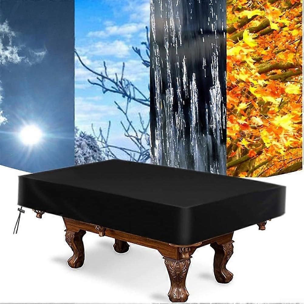 Waterproof Heavy Duty Billiard Pool Table Cover 8 Foot with Secure Straps and Soft Cotton Backing