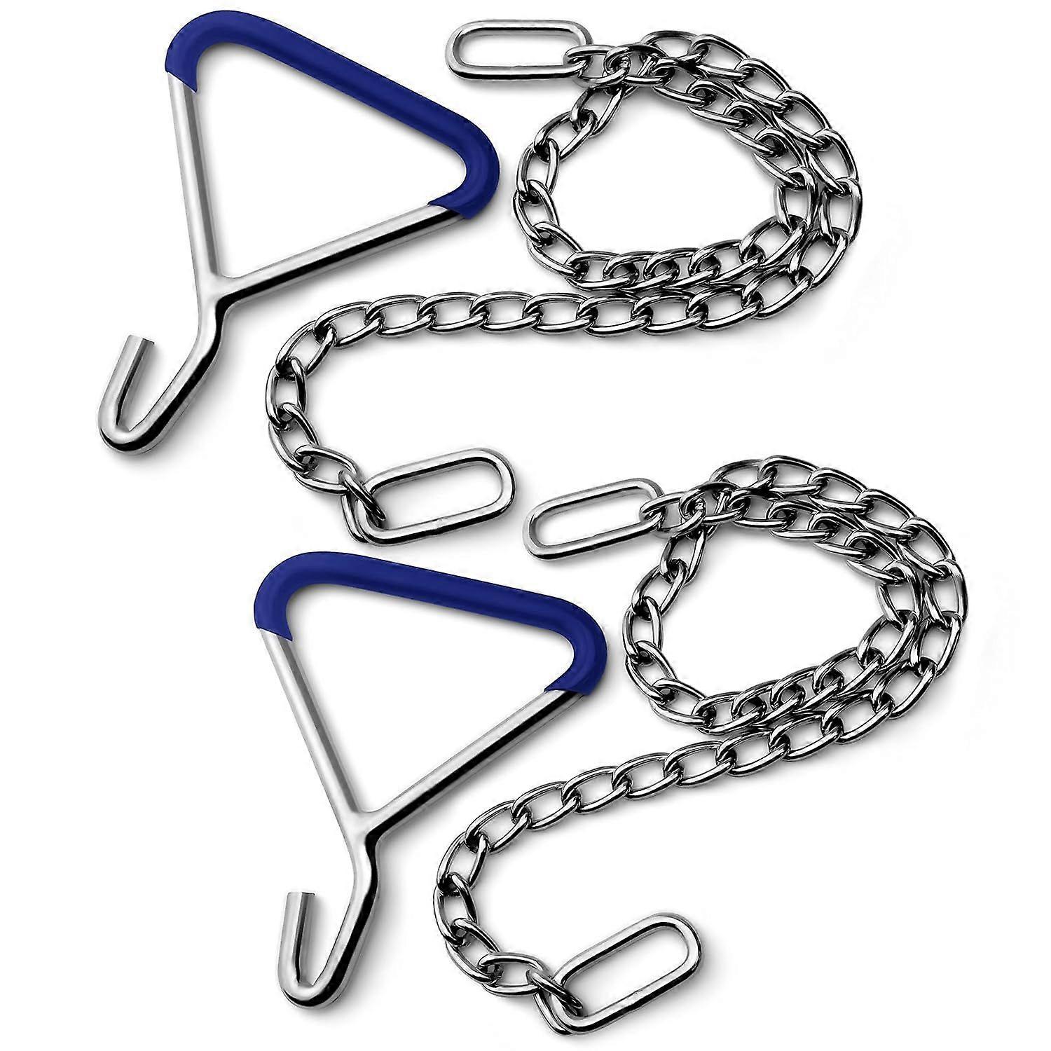 Durable OB Handle Apparatus with 2 Handle Puller Hooks and 2 Chains - Stainless