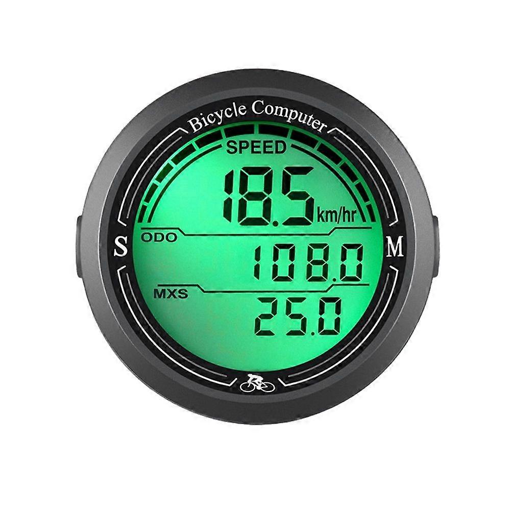 Backlight Bike Computer Waterproof Round Shaped Bike Computer Backlight Screen Cycle Odometer