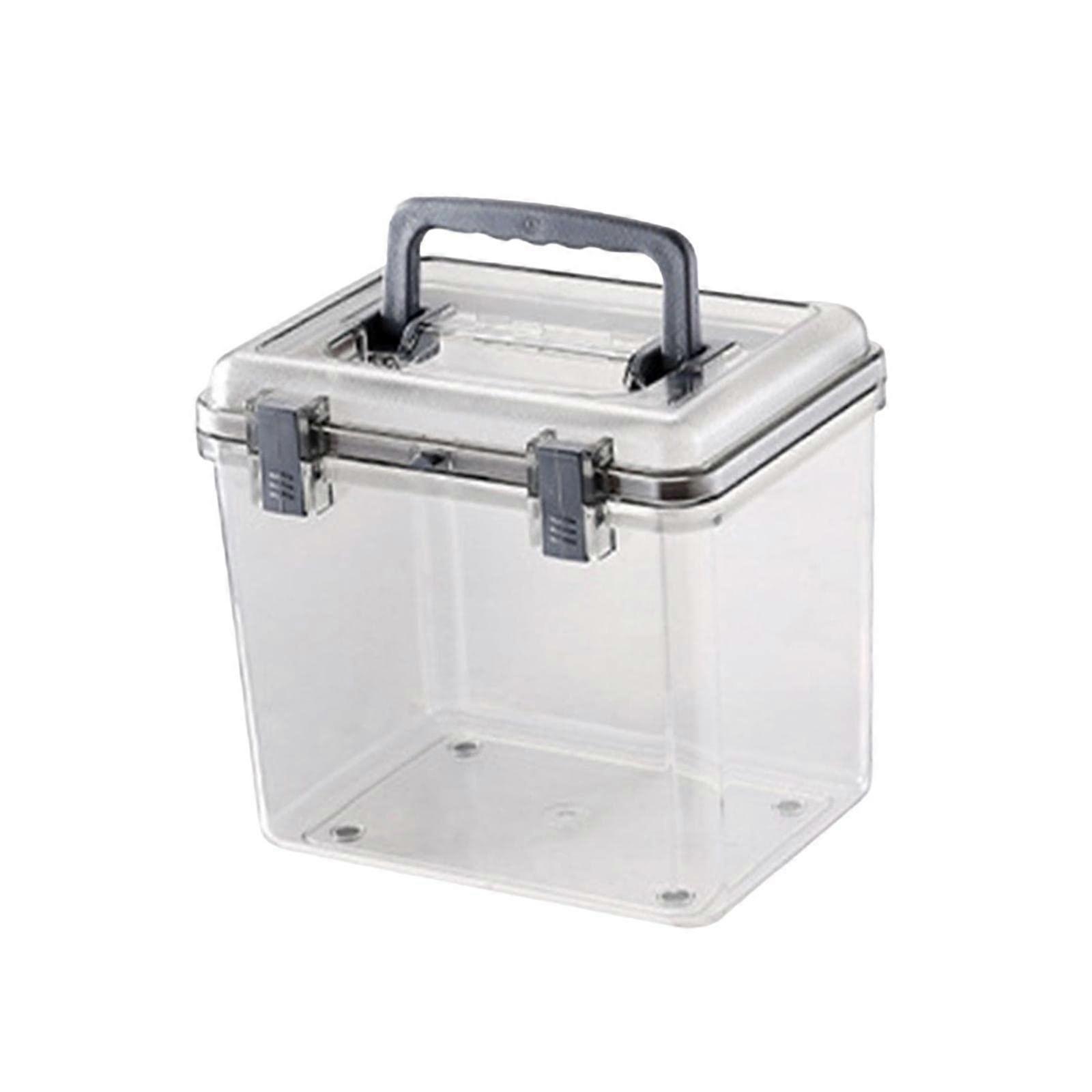 Waterproof Camera Protective Case with Handle, Clear Hard Dry Box 20x16x18cm for Secure Storage