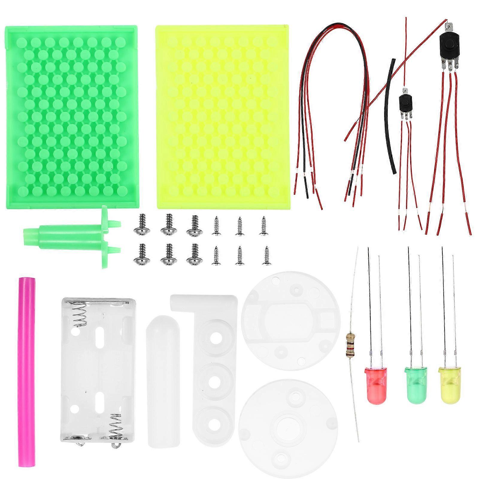 Educational Traffic Lamp Toy Kids DIY Teaching Aids 2Pcs Model