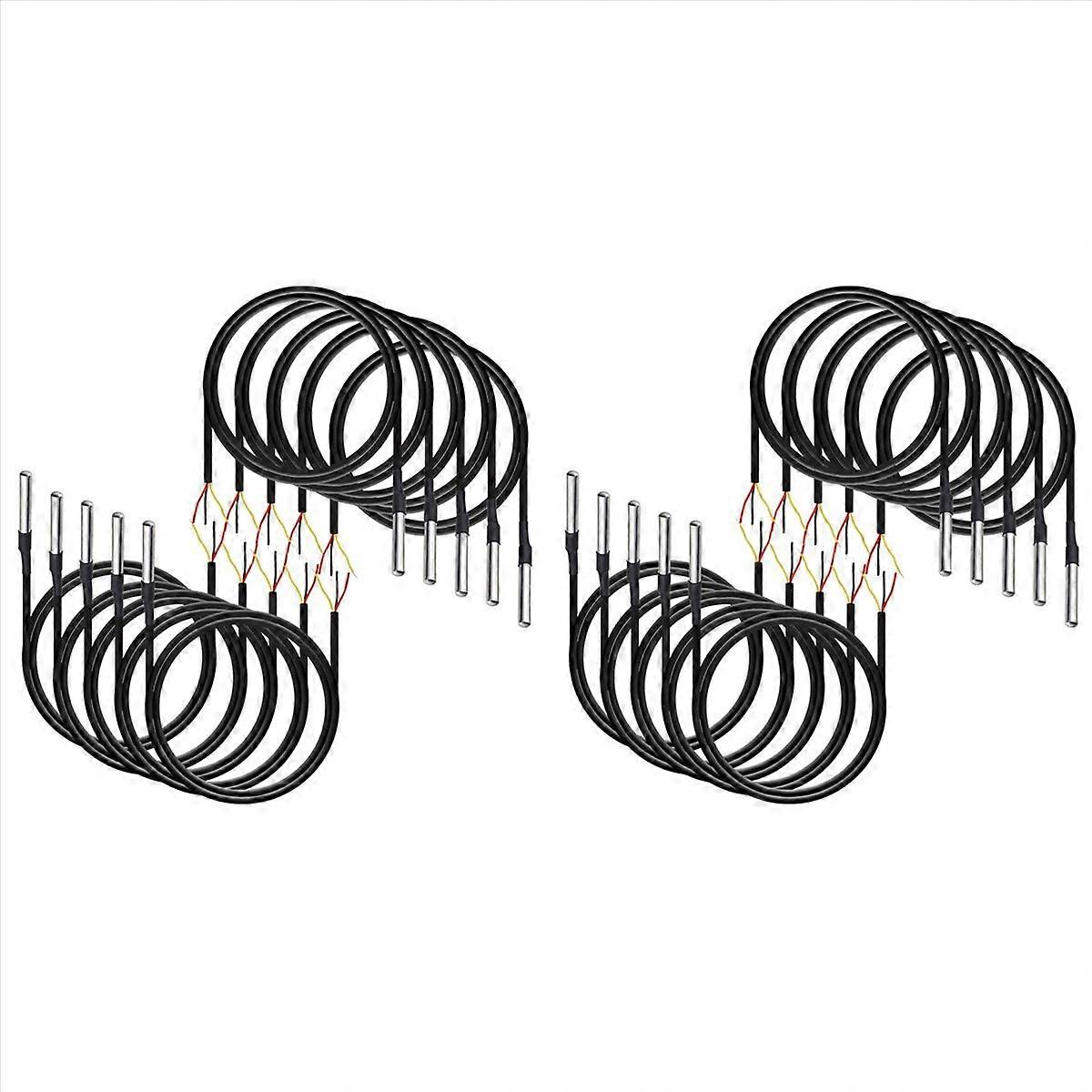 Waterproof Temperature Sensor, Digital Temperature Thermal Cable Temperature (-55℃- +125℃)