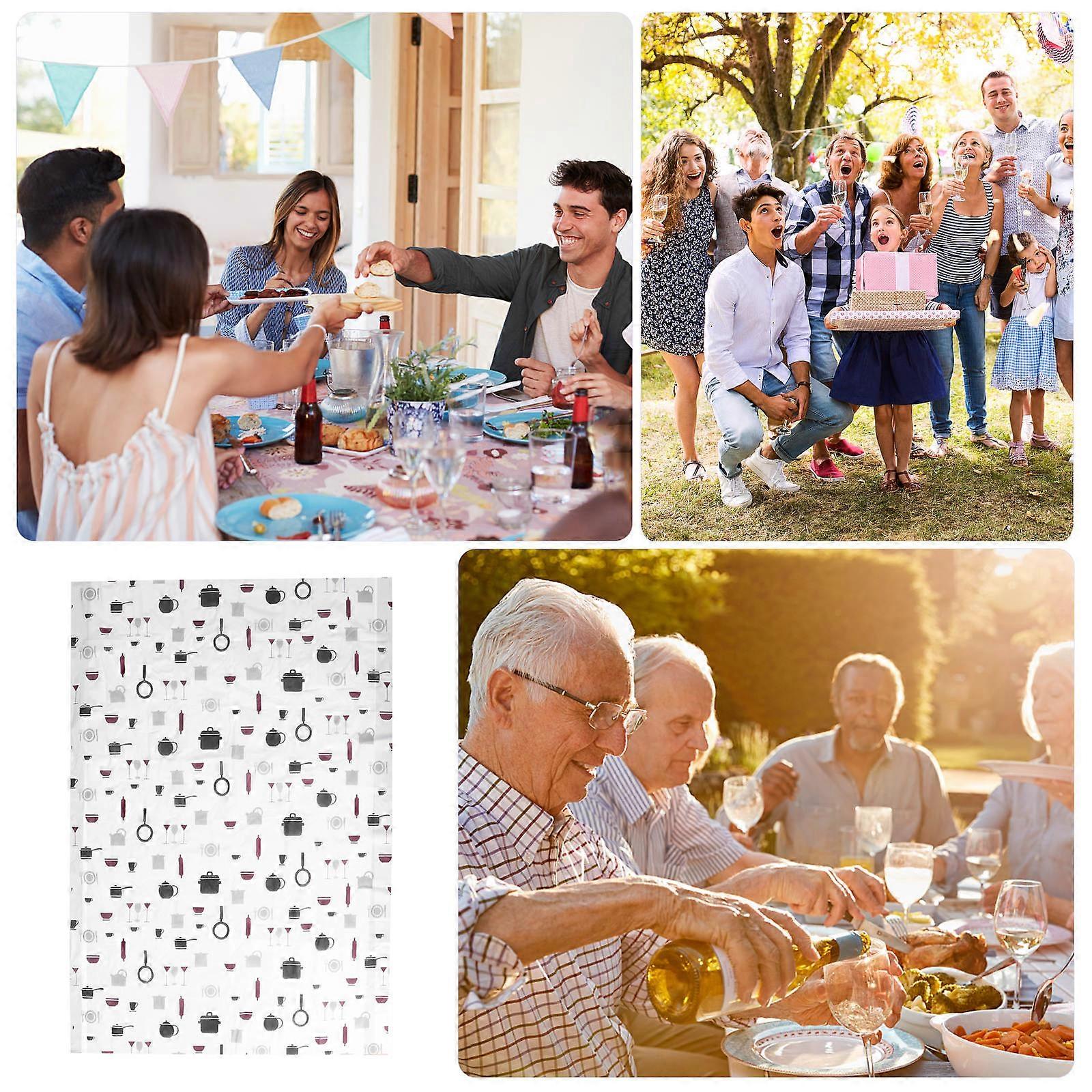 Home Table Cover PVC Waterproof Table Cloth for Use 1Pcs