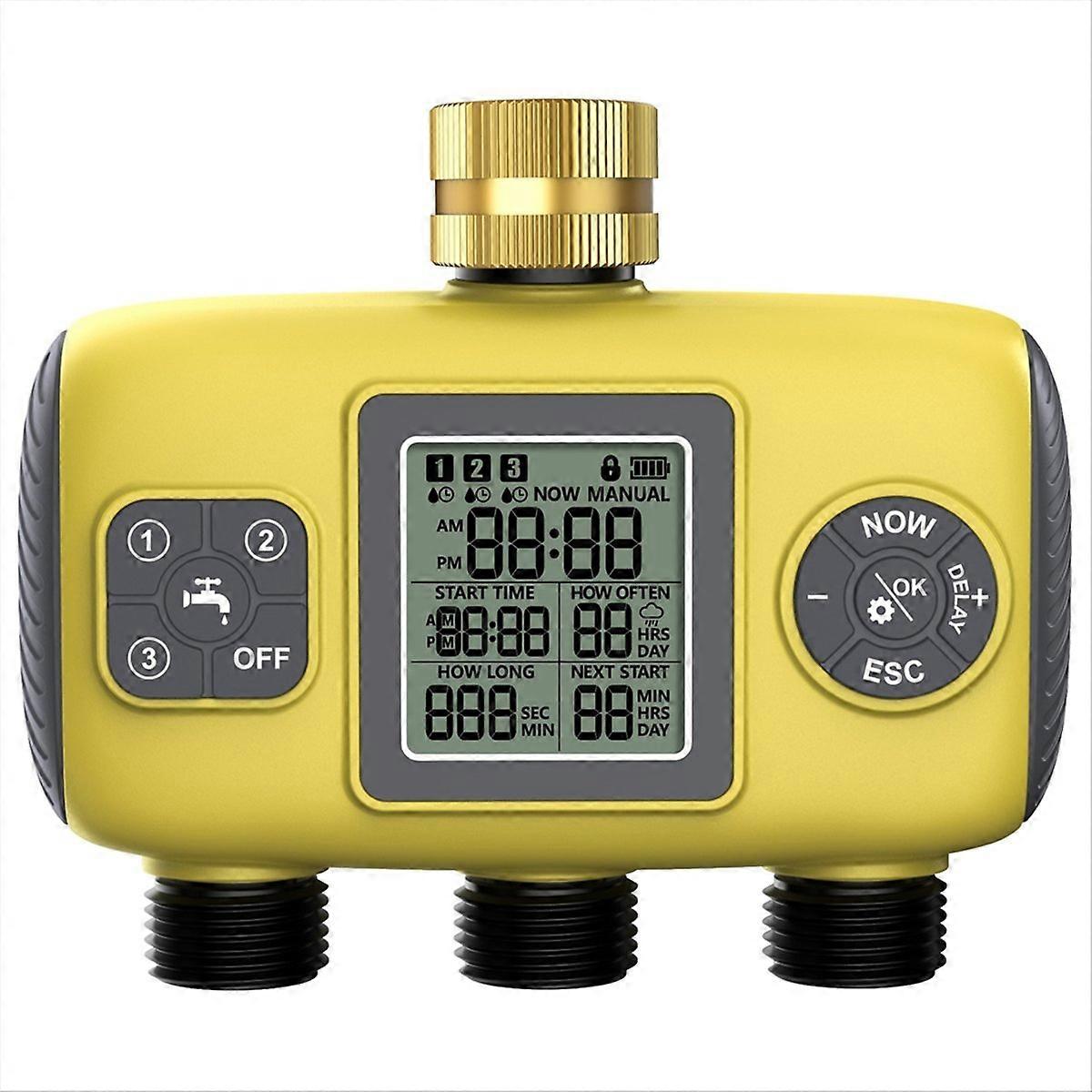 3-Outlet Automatic Water Timer Garden Irrigation Watering System