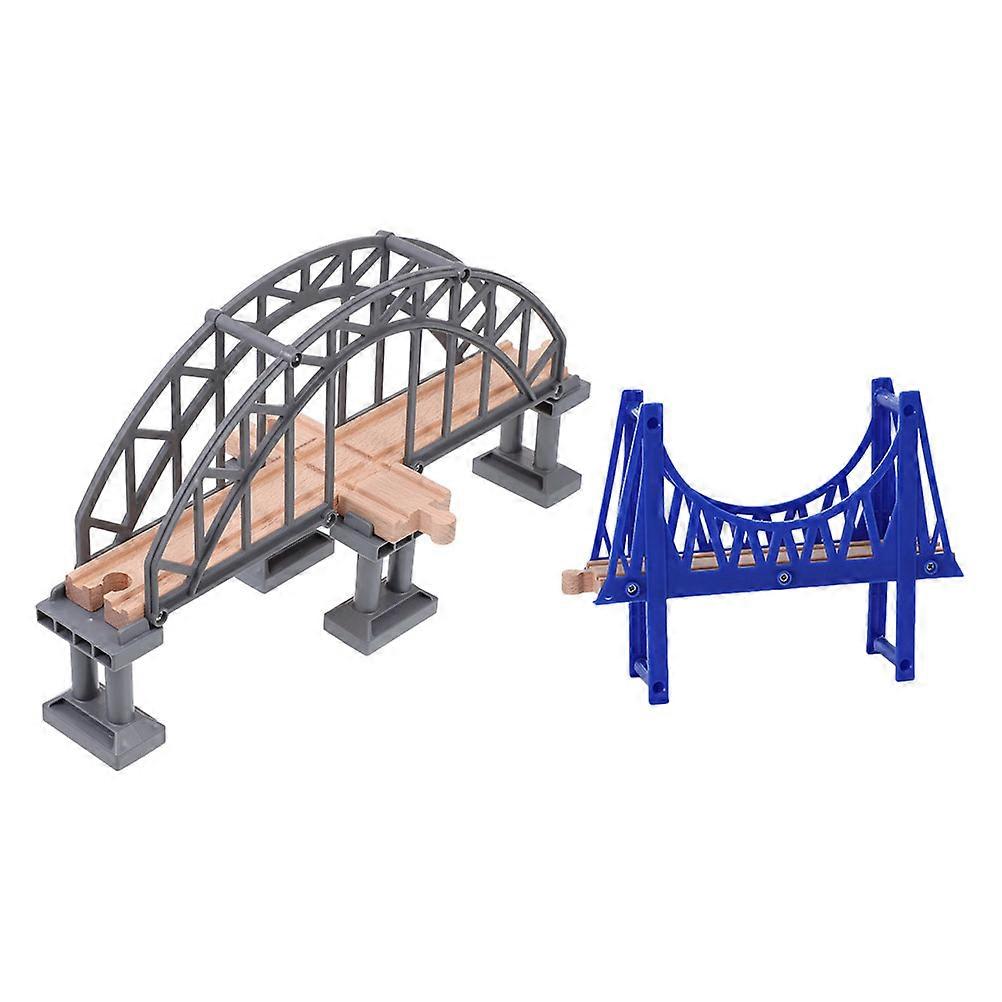 Simulation Train Bridge DIY Train Accessory for 2Pcs Set Assorted Color