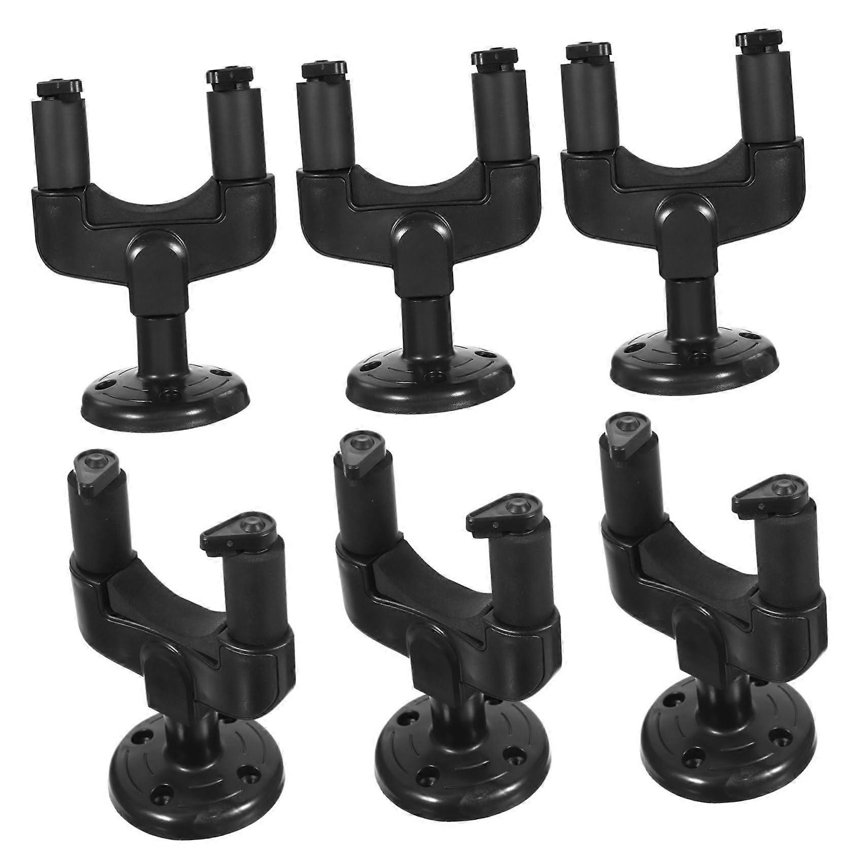 Guitar Wall Mount Hanger 6pcs with Secure Auto Lock and Scratch Padding for SpaceSaving Storage