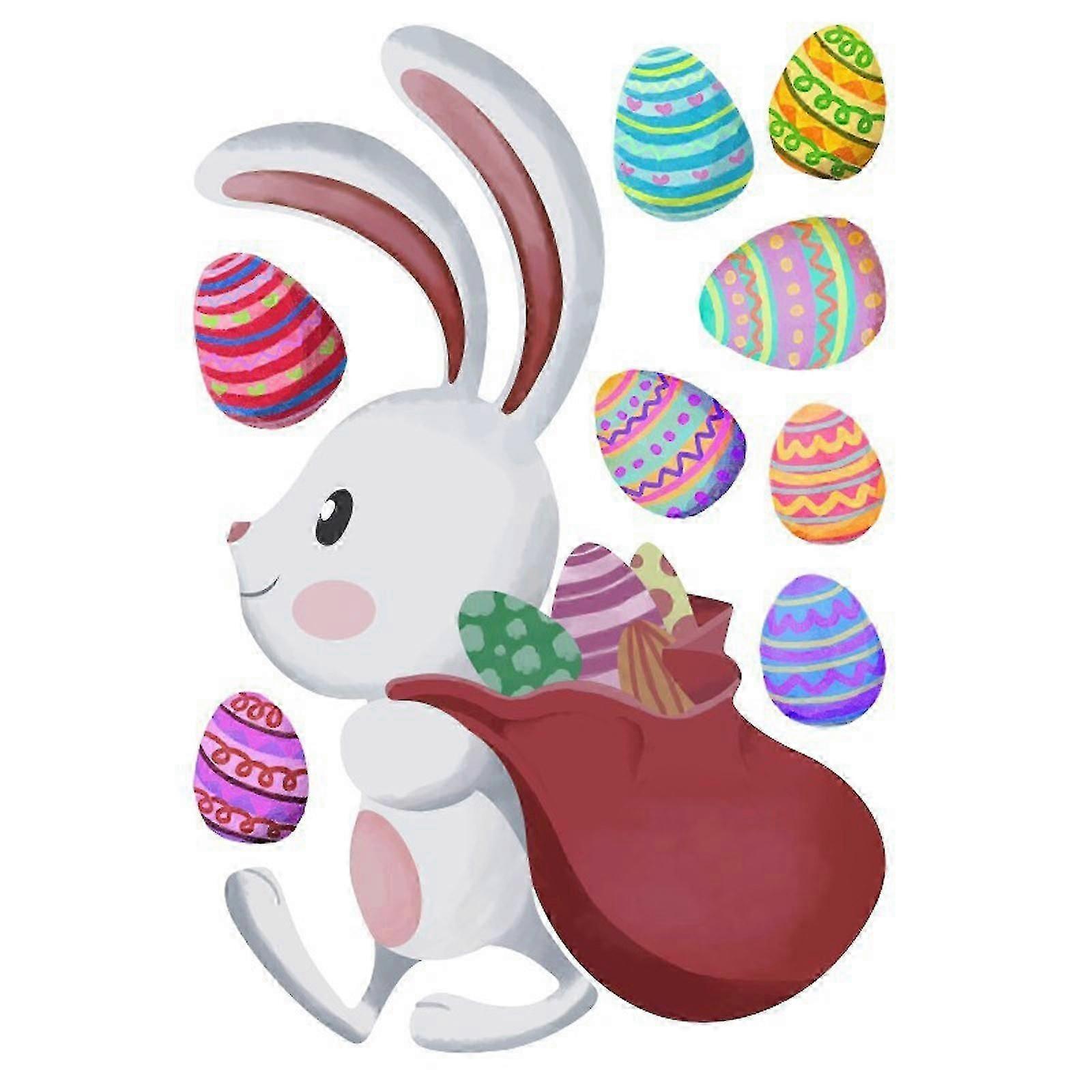 Easter Wall Stickers Set, Removable Self-Adhesive Decor