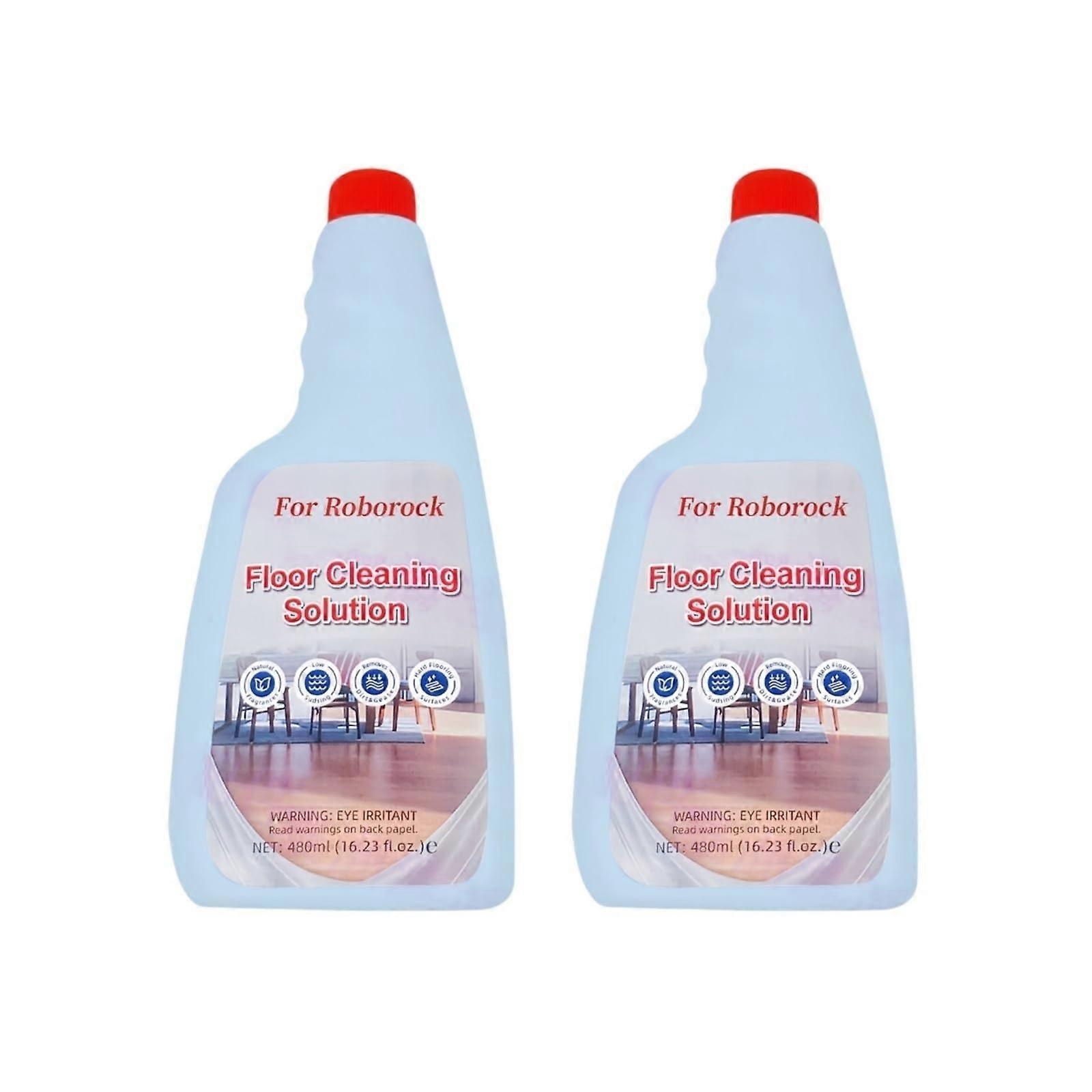 Robot Vacuum Cleaning Solution 480ml 2 Pack LowFoaming Floor Scrubber Liquid for Roborock