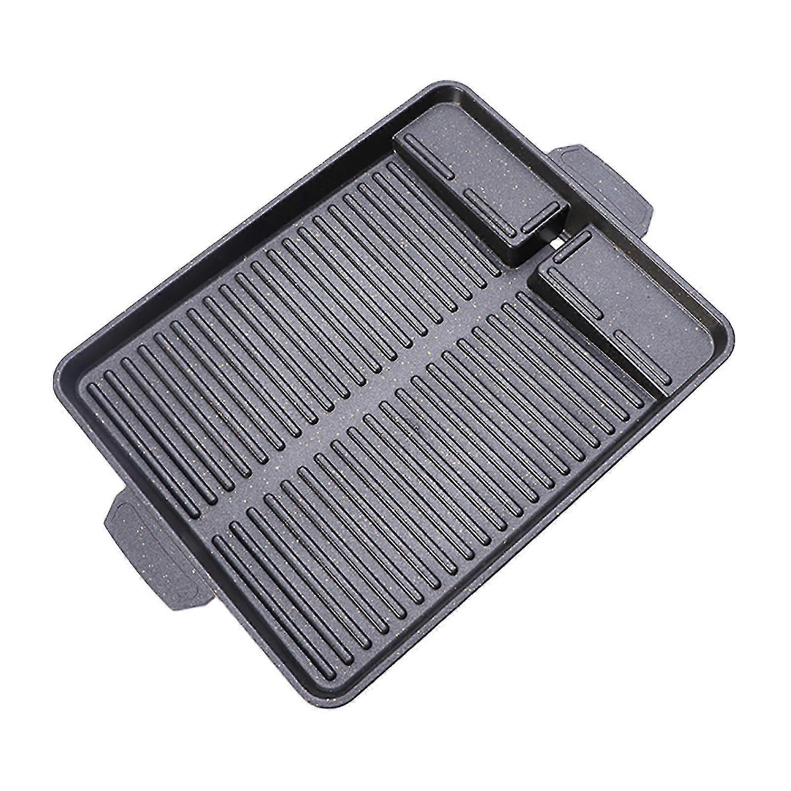 Smokeless Rectangular BBQ Plate Hot Induction Korean Style Grill Pan Non Stick