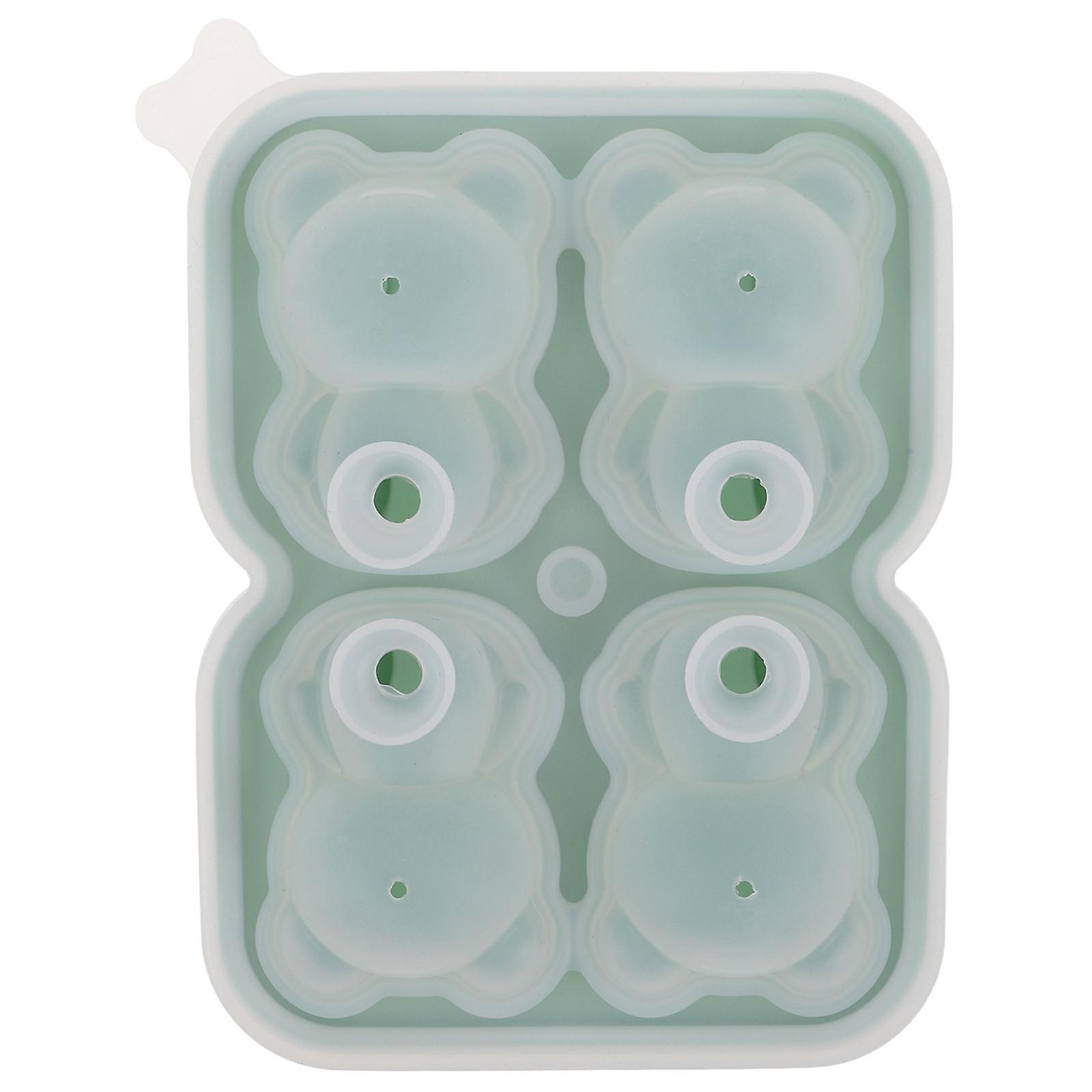 Light Green Silicone Bear Ice Cube Tray for Creating Cubes