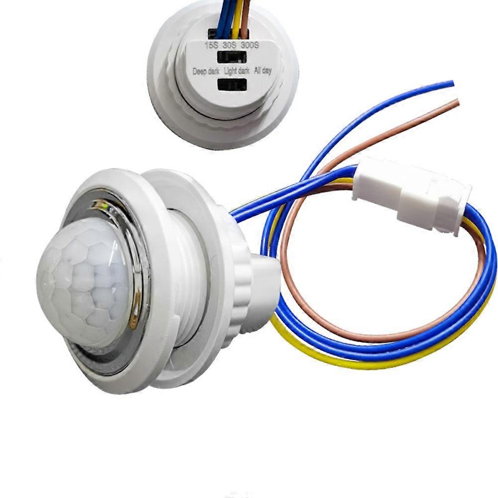 Wide Voltage Compatible Smart Motion Sensor Switch Dual Sensing Technology Adjustable Detection PIR Sensor Switch