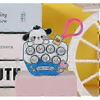 Mini decompression egg beater game keychain, cute egg beater game stress relief sensory toy, suitable for children and adults, mini hamster memory but