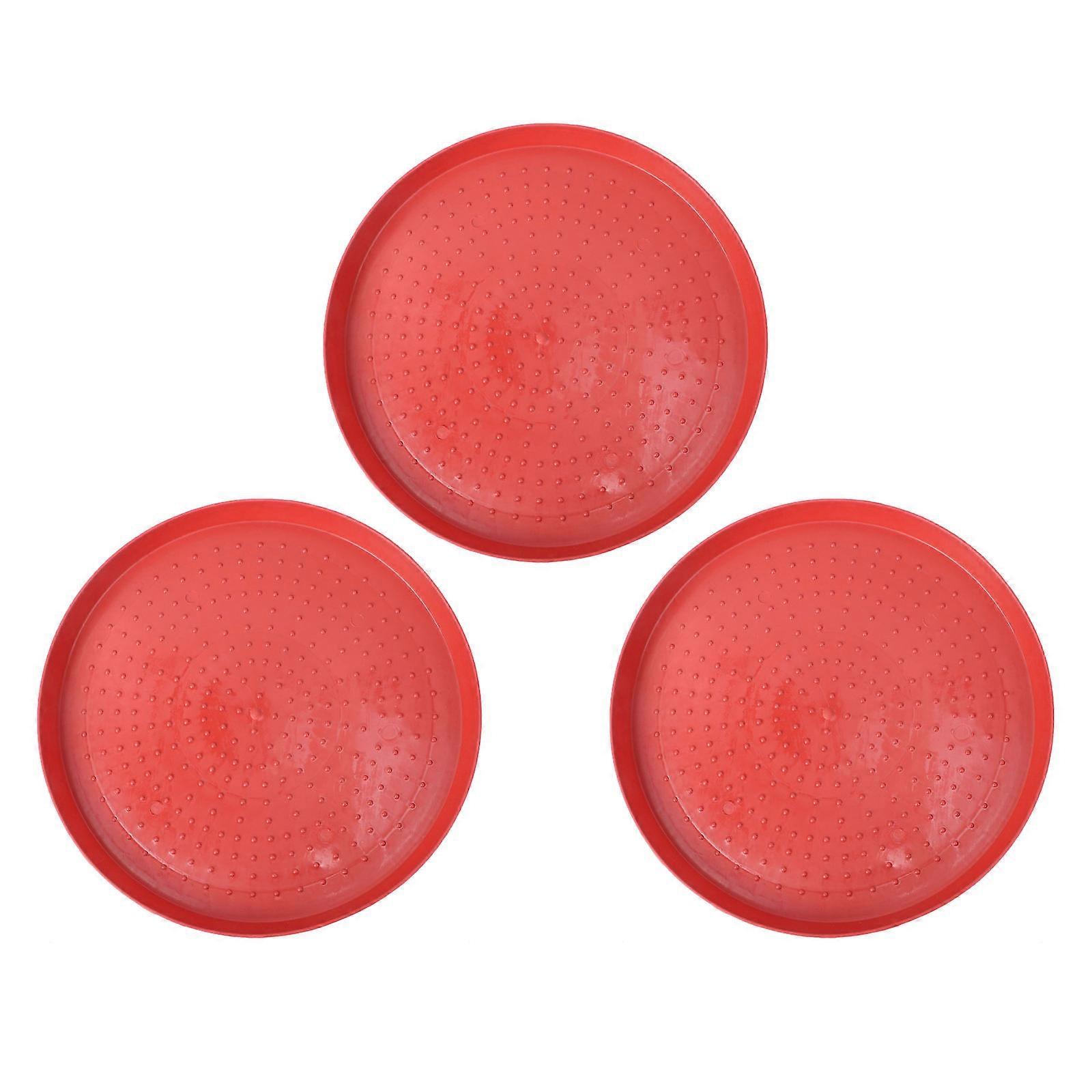3pcs Hühnerfutter Teller Lebensmittelbehälter Futtertablett Pads Geflügelfutter Tablett