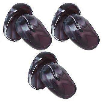 Protetores de ouvido de silicone à prova d'água para tintura de cabelo, pacote com 3 pares.