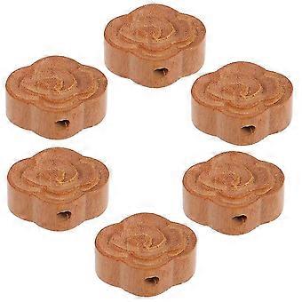 Auspicious Clouds Pendant Wood Keychain for Decoration 6Pcs Unique Crafting Set