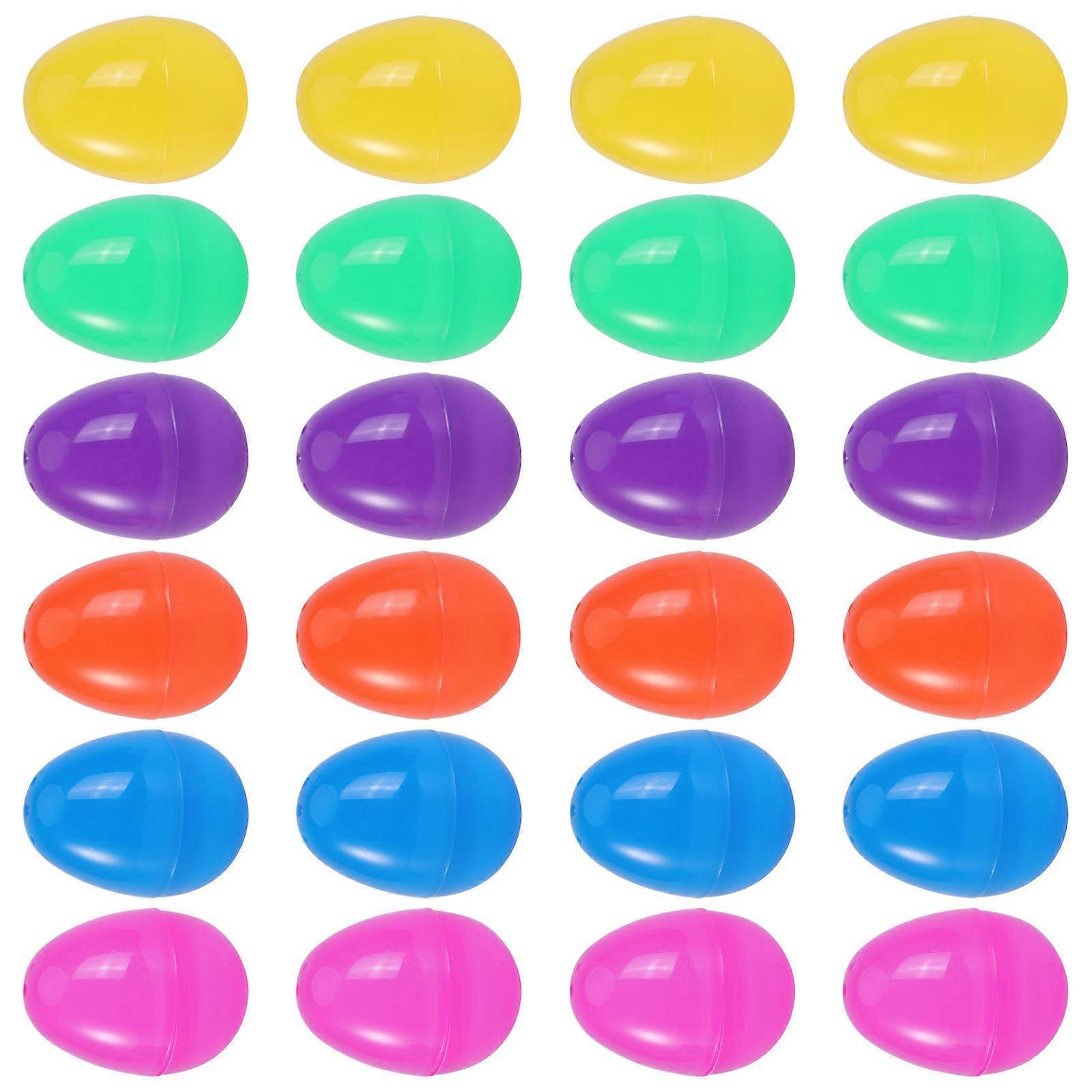 Assorted Color Plastic Empty Easter for Decoration 48Pcs Creative