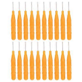 Eyebrow Brush Mini Makeup Brushes for Cosmetics Use 20Pcs Orange Nylon PP