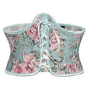 Girls Corset Lingerie Top Waist Shapewear Top for Women Teen Underbust Cinches Waistband Underbust Floral Corset  White XXL 26-27