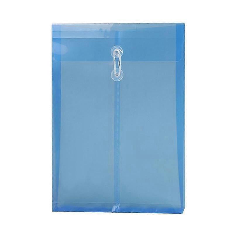 A4 Plastic Snap-Button Document Organizer Bags, Crystal Clear, Thickened, 10-Pack