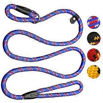 5 Feet Adjustable Nylon Dog Leash For Small & Medium Dogs, Dog Training Leash, Pet Slipknot Leash, Blue