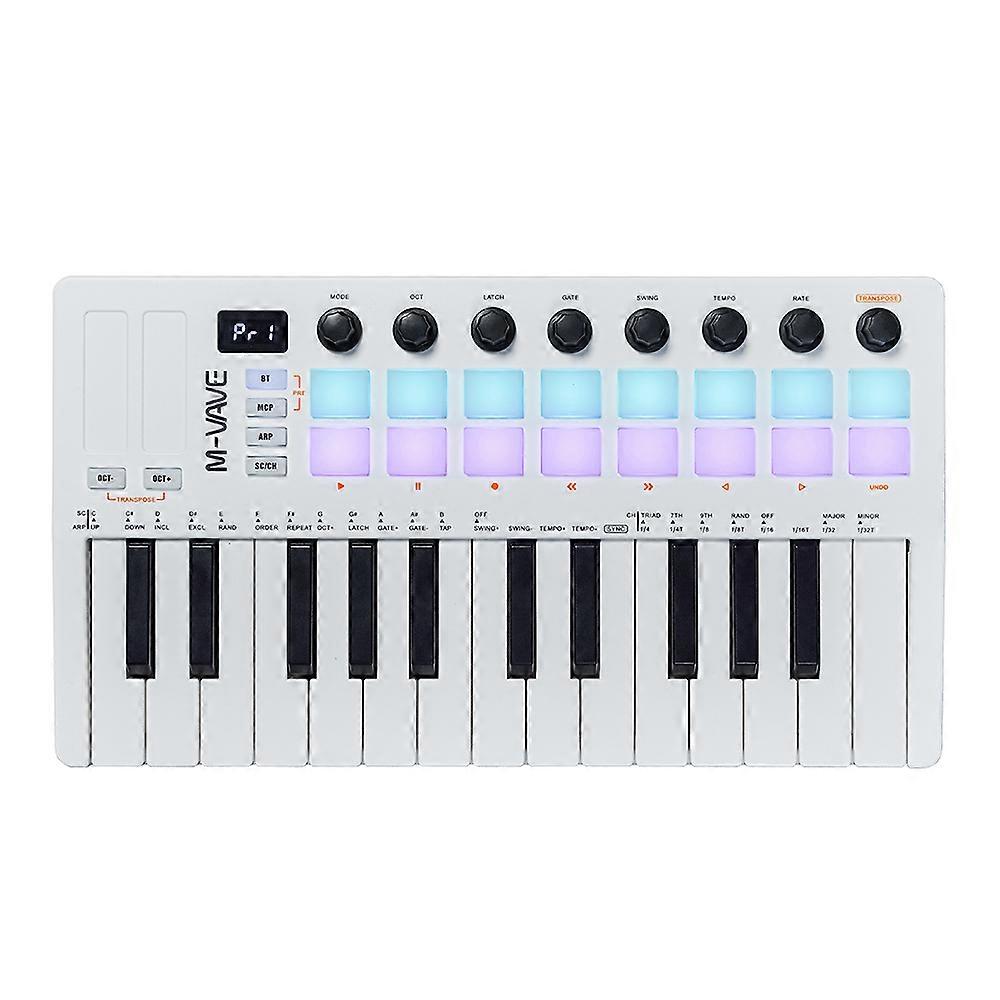 25-Key USB Controller Keyboard with 16 RGB Drum Pads 8 Multi-Function Knobs And Music Production Software Included
