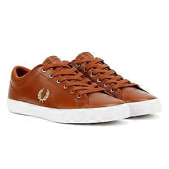 Fred Perry Baseline Leather Men's Tan/Champagne Trainers