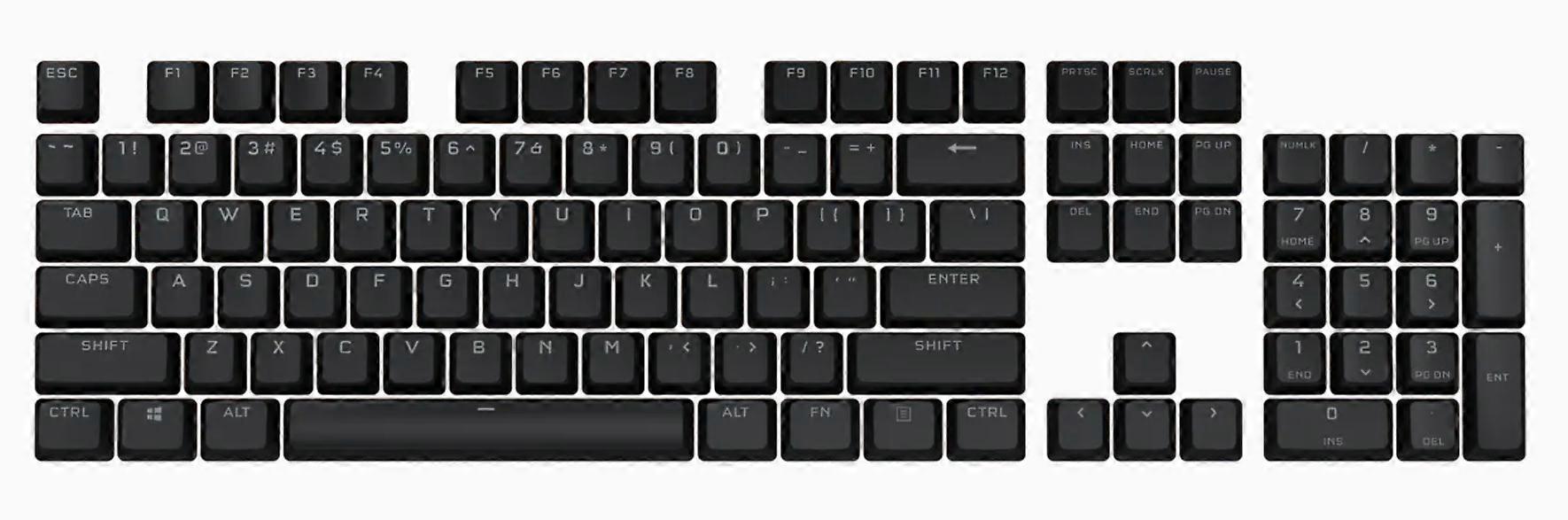PBT DOUBLE-SHOT PRO Keycap Mod Kit - Onyx Black