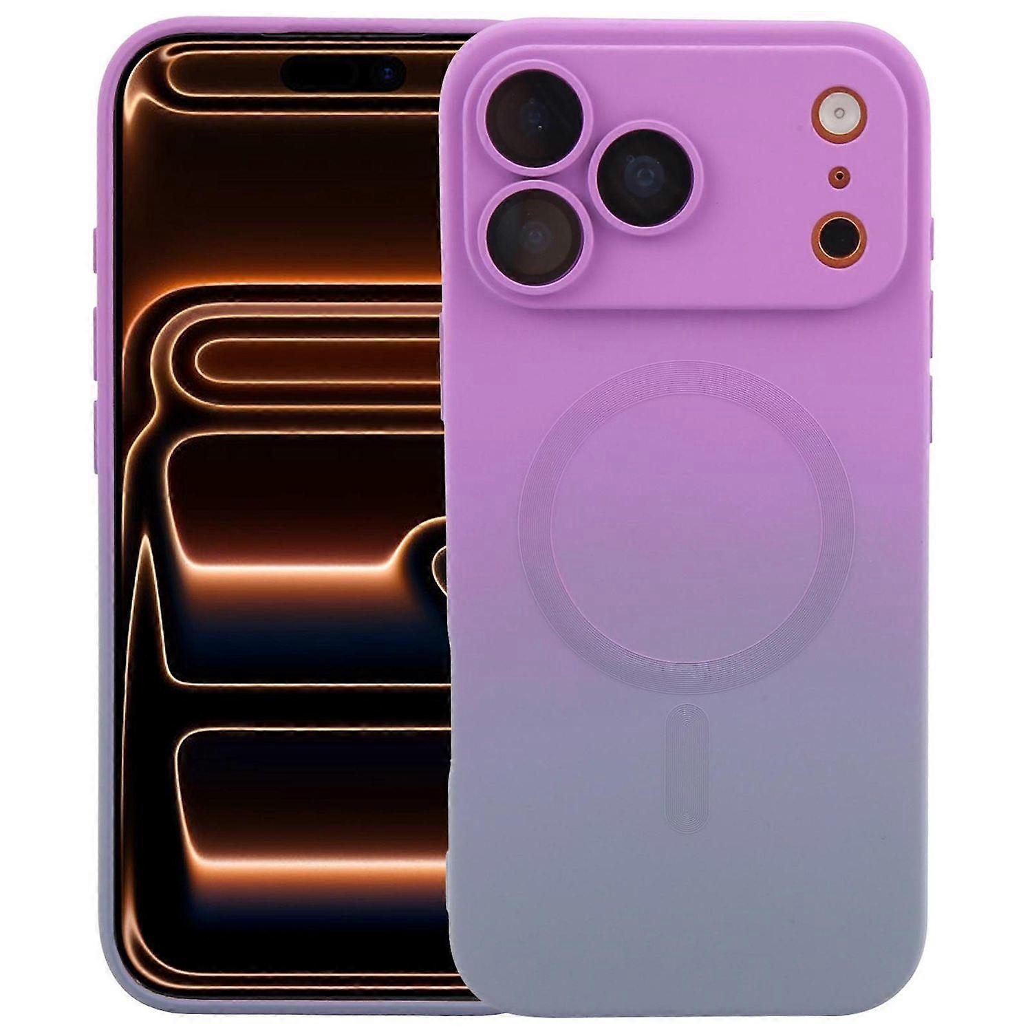 Silicone MagSafe case for Apple iPhone 17 Pro with gradient color & lens protection phone case