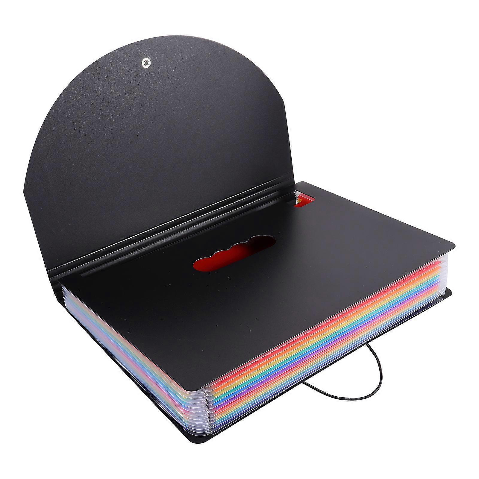 Rainbow File Folder for Storage 1Pcs 12-Layers Practical Multilayer Paper Folder