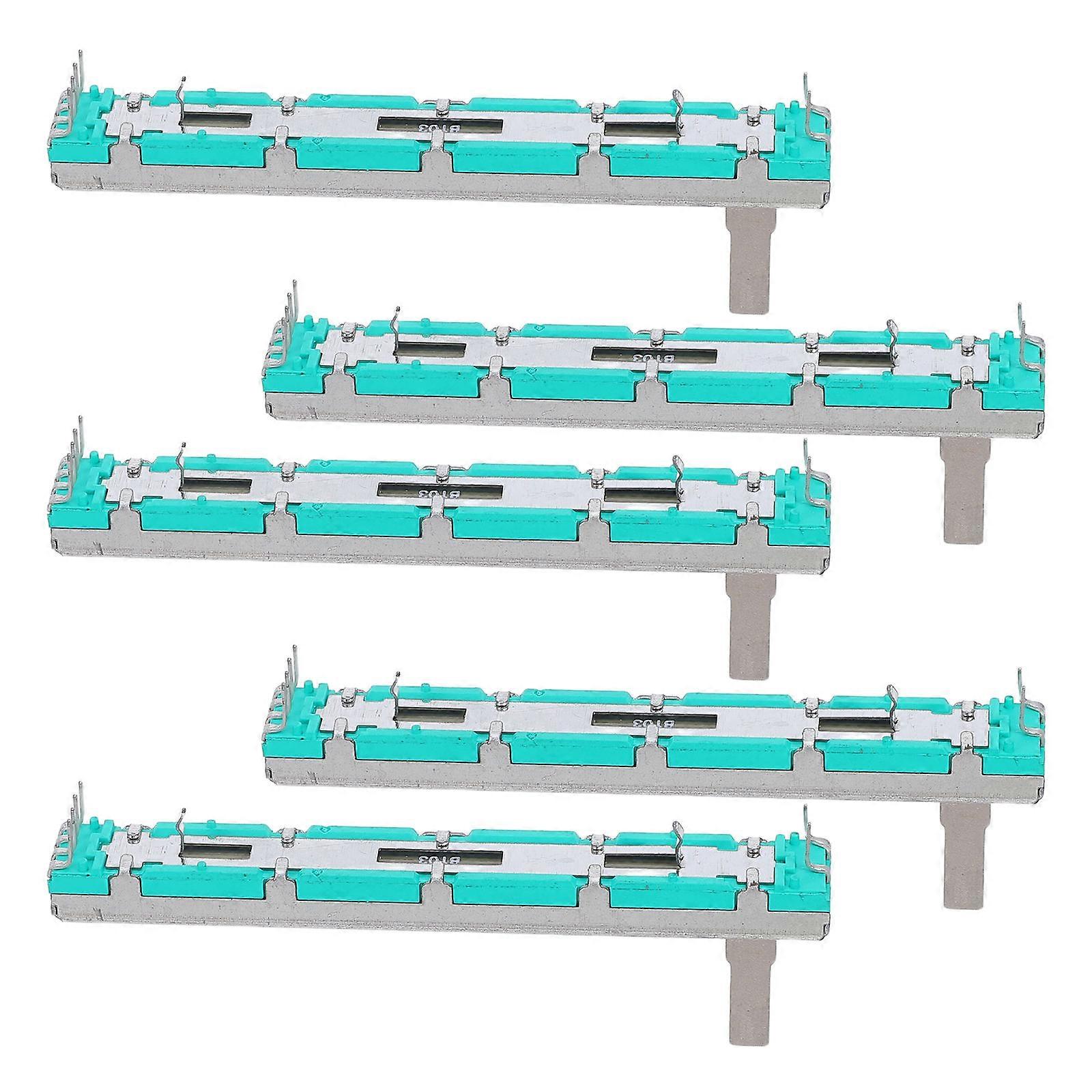 5pcs Sliding Potentiometer Block Dual Channel Linear Slider Module For Programming Projects Diy Electronics 75mm Adjustable Size