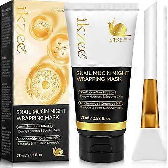 Snail Mucin Collagen Face Mask Collagen Night Wrapping Mask For Glass Skin Hydrating, Moisturizing, Firming & Enhancing Skin Vitality 75ml