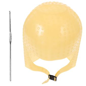 1 set di capelli per la colorazione dei capelli evidenziazione cap riutilizzabile in silicone evidenziatore strumento per parrucchieri